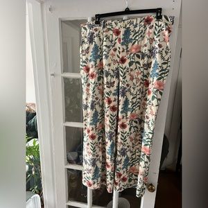 Floral and Bug Print Corduroy Pants